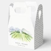 Elegant Rustic Winery Vineyard Mountain Wedding Bedankdoosjes (Geopend)