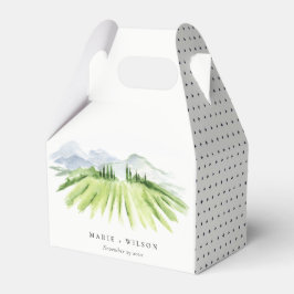 Elegant Rustic Winery Vineyard Mountain Wedding Bedankdoosjes