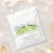 Elegant Rustic Winery Vineyard Mountain Wedding Bedankzakje (Geknipt)