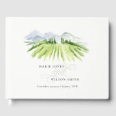 Elegant Rustic Winery Vineyard Mountain Wedding Gastenboek (Voorkant)
