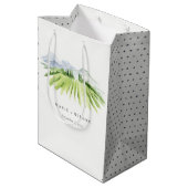 Elegant Rustic Winery Vineyard Mountain Wedding Medium Cadeauzakje (Achterkant Gekanteld)