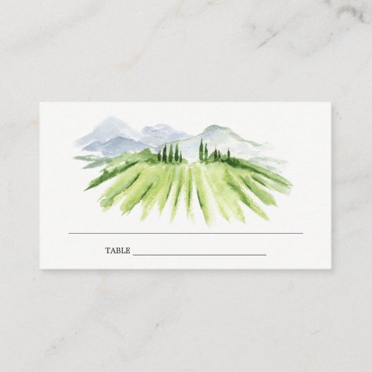Elegant Rustic Winery Vineyard Mountain Wedding Plaatskaartje (Achterkant)