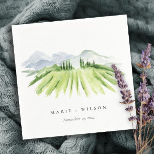 Elegant Rustic Winery Vineyard Mountain Wedding Servet