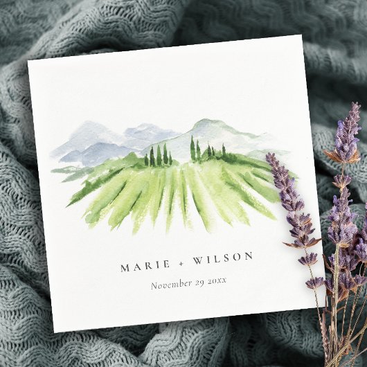 Elegant Rustic Winery Vineyard Mountain Wedding Servet