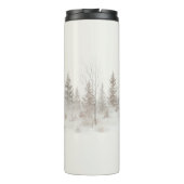 Elegant Rustic Winter Woodland Deer Thermosbeker (Achterkant)