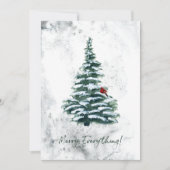 Elegant Rustic Winter Woodland - kerstfoto Feestdagenkaart (Voorkant)