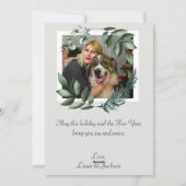 Elegant Rustic Winter Woodland - kerstfoto Feestdagenkaart (Achterkant)