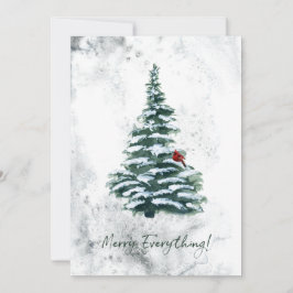 Elegant Rustic Winter Woodland - kerstfoto Feestdagenkaart
