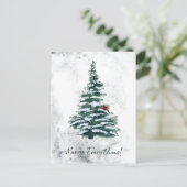 Elegant Rustic Winter Woodland Kerstland Feestdagenkaart (Staand voorkant)