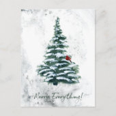 Elegant Rustic Winter Woodland Kerstland Feestdagenkaart (Voorkant)