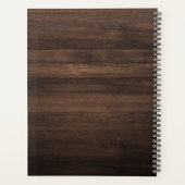 Elegant Rustic Wood  Bike Wedding Planner (Achterkant)