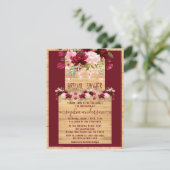 Elegant Rustic Wood & Blush Floral Vrijgezellenfee Kaart (Staand voorkant)
