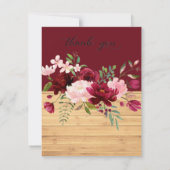 Elegant Rustic Wood & Blush Floral Vrijgezellenfee Kaart (Achterkant)