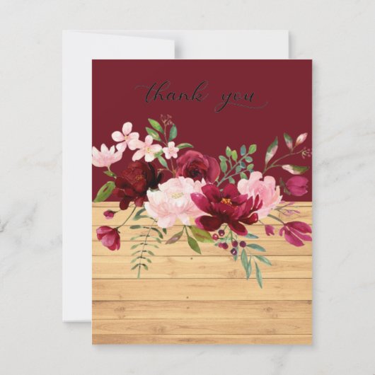 Elegant Rustic Wood & Blush Floral Vrijgezellenfee Kaart (Achterkant)