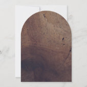 Elegant Rustic Wood Grain Texture Arched Wedding Kaart (Achterkant)