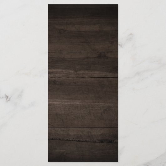 Elegant Rustic Wood Lights Boho Greenery Wedding Menu (Achterkant)