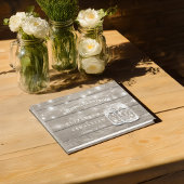 Elegant Rustic Wood Mason Jar String Light Wedding Gastenboek