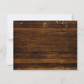 Elegant Rustic Wood met kleinere bruiloft Aankondiging (Achterkant)
