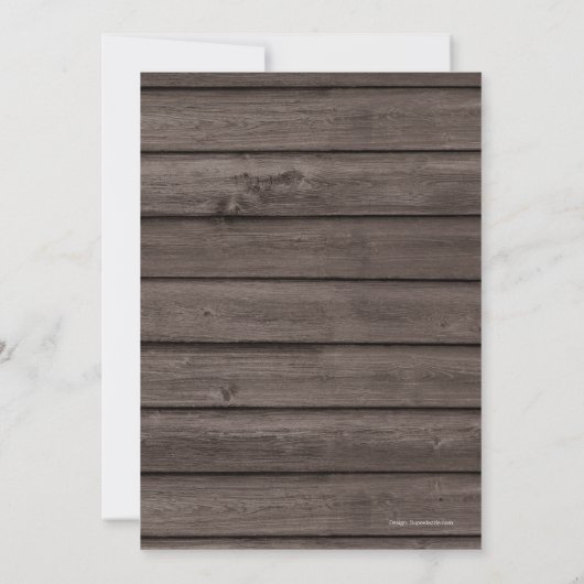 Elegant Rustic Wood Retirement Party Kaart (Achterkant)