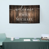 Elegant Rustic Wood Wedding Welcome Banner (Beurs)