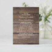 Elegant Rustic Wooden Pallet Weddenschap Kaart (Staand voorkant)