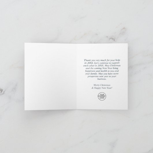 Elegant Rustic Wreath kerstcadedag Bedankkaart (Binnen)