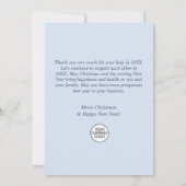 Elegant Rustic Wreath Kerstfeestdag Bedankkaart (Achterkant)