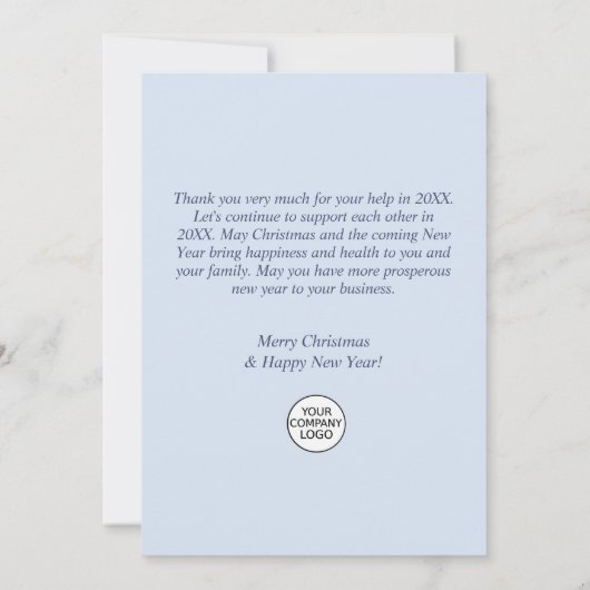 Elegant Rustic Wreath Kerstfeestdag Bedankkaart (Achterkant)