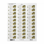Elegant Rustic Yellow Daffodil Floral Etiket (Full Sheet)