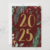 Elegant rustiek 2025 Nieuwjaar vakantie Kaart (Voorkant)