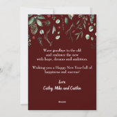 Elegant rustiek 2025 Nieuwjaar vakantie Kaart (Achterkant)