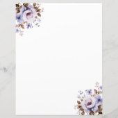 Elegant rustiek aquarel bloemstationery papier (Achterkant)