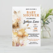 Elegant rustiek Baby shower Kaart (Staand voorkant)