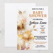 Elegant rustiek Baby shower Kaart (Voorkant / Achterkant)