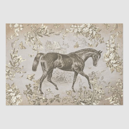 Elegant  rustiek beige paardenbloemistentoilet tissuepapier (Voorkant)