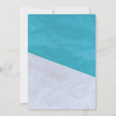 Elegant rustiek blauw en grijs Abstract bruiloft Kaart (Achterkant)