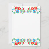 Elegant Rustiek Blauw Rood Rozen Bloemen Vrijgezel Kaart (Achterkant)