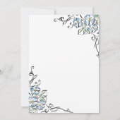 Elegant rustiek blauw Rozen bloemenmeisje Baby sho Kaart (Achterkant)