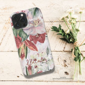 Elegant rustiek bloemenmonogram script modern iPhone hoesje