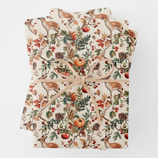 Elegant rustiek  bos inpakpapier vel (In situ)