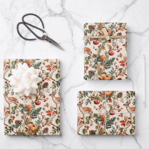 Elegant rustiek  bos inpakpapier vel