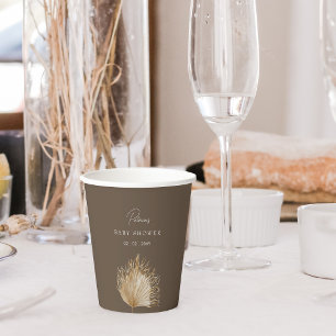 Elegant rustiek botanisch boho Baby shower Papieren Bekers