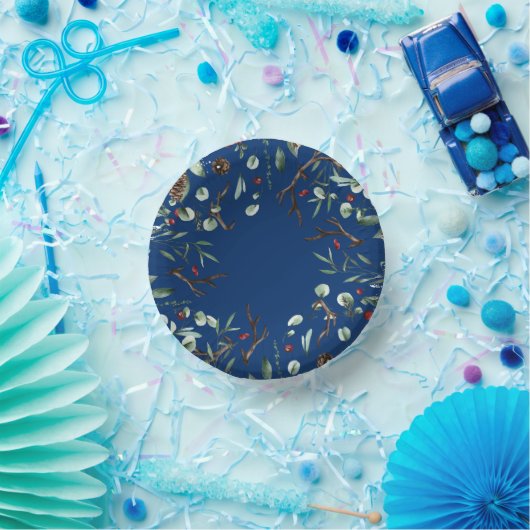 Elegant rustiek botanisch groen 2025 Nieuwjaar Papieren Kommen (Feest)