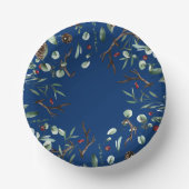 Elegant rustiek botanisch groen 2025 Nieuwjaar Papieren Kommen (Voorkant)