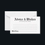 Elegant rustiek bruiloft advies & wensen Kaart<br><div class="desc">Voel je vrij om deze elegante rustieke trouwadvies en wenskaart te personaliseren en aan te passen. Bewerkingsopties zijn beschikbaar.</div>
