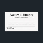 Elegant rustiek bruiloft advies & wensen Kaart<br><div class="desc">Voel je vrij om deze elegante rustieke trouwadvies en wenskaart te personaliseren en aan te passen. Bewerkingsopties zijn beschikbaar.</div>