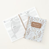 Elegant Rustiek Bruin Herfst Botanisch Receptenboe Notitieboek (Binnen)