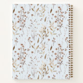 Elegant Rustiek Bruin Herfst Botanisch Receptenboe Notitieboek (Achterkant)