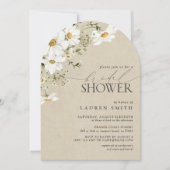 Elegant rustiek CalliWatercolor Daisy Vrijgezellen Kaart (Voorkant)