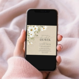 Elegant rustiek CalliWatercolor Daisy Vrijgezellen Kaart